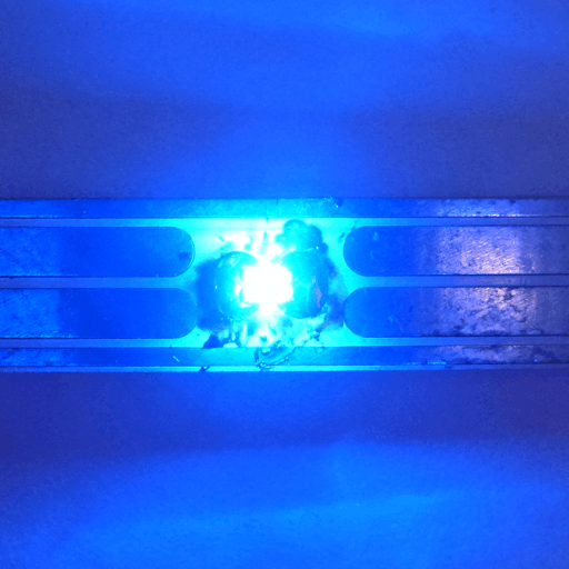 These super blue LEDs are e.g. to be used for police cars or party lighting.