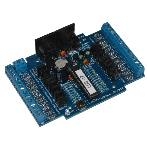 Der LDMiba 3d ist ein Ausgabemodul mit wahlweise 16 Ausgängen oder 8 Doppelausgängen mit Dimmfunktion zum Anschluss von Lampen und Lichtsignalen einer Modelleisenbahnanlage an das Selectrix-System.