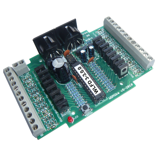 Der Weichen-,  Licht- und  Funktionsdecoder WLFD 3 ist ein Ausgabemodul mit 8 Doppelausgängen über eine SX-Adresse oder 16 Einzelausgänge über zwei SX-Adressen. Er ist eine Kombination von WDMiba 3, LDMiba 3, LDMiba 3d.