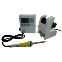 It is a digital soldering station with external soldering iron holder, an LCD and can be adjusted to soldering temperatures between 150°C and 450°C. A sponge as well as a soldering tip N1-16 are included.